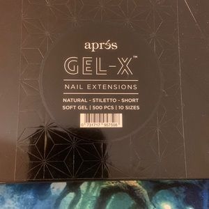 Sores Gel-X nail extensions, natural, stiletto, short, soft gel, 500 pieces